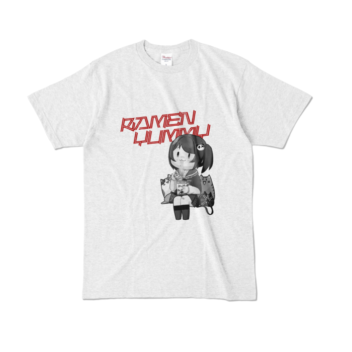 モノクロ：Tシャツ - L - アッシュ （淡色）