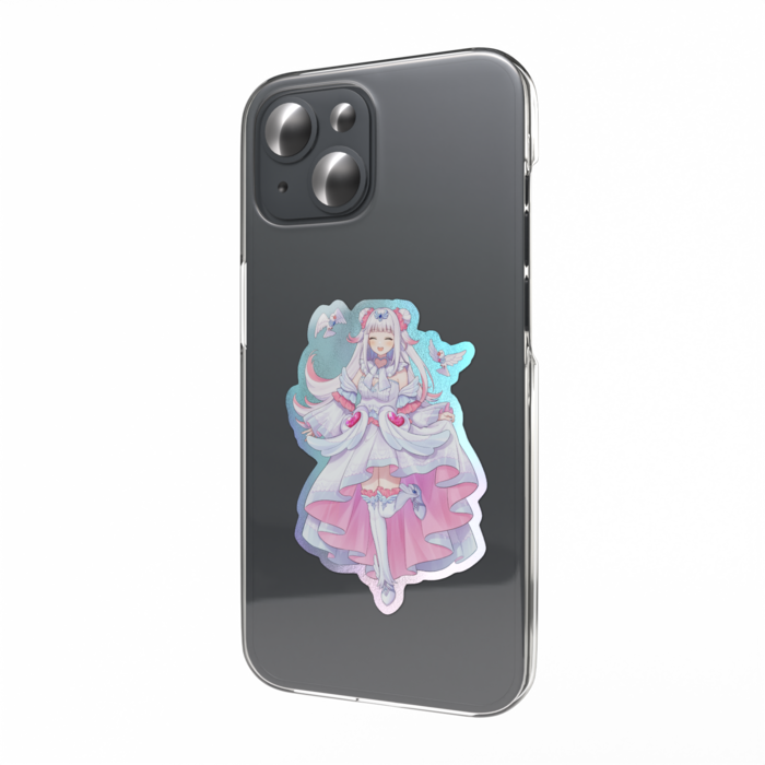 オーロラスマホステッカー【にっこり】