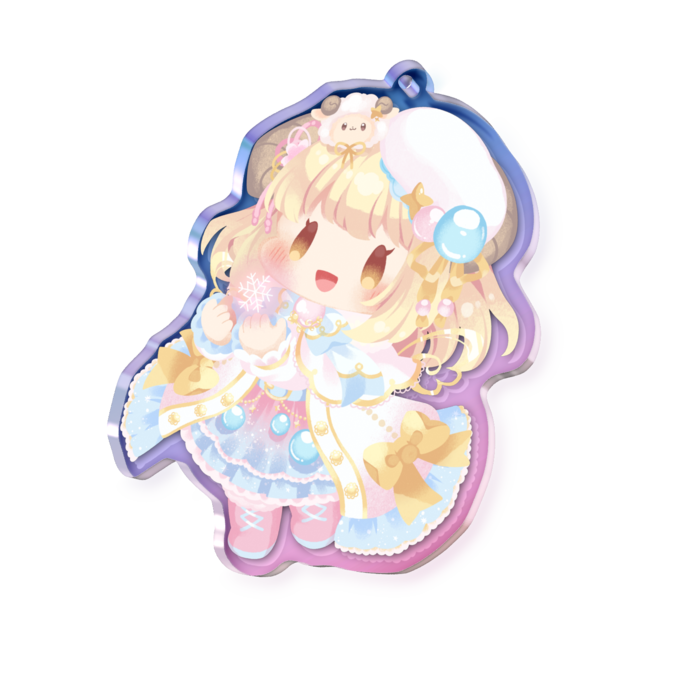 ゆきんこひつじ - 70 × 70mm