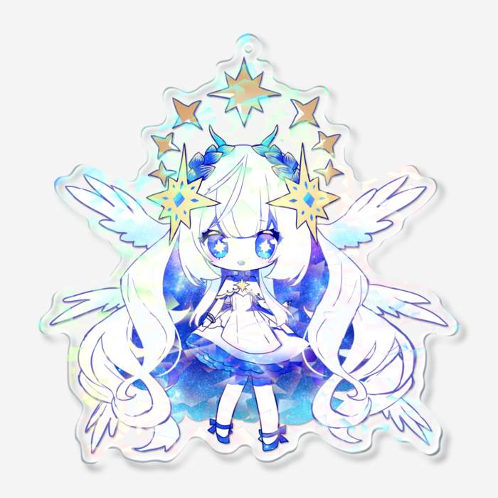 ホログラムアクリルキーホルダー - 100 × 100mm