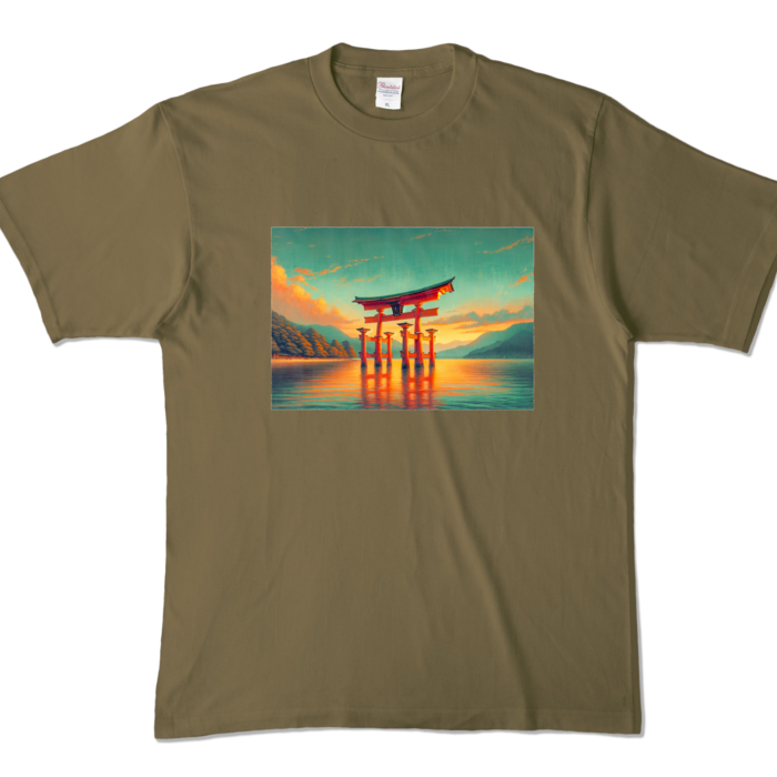 カラーTシャツ - XL - オリーブ (濃色)