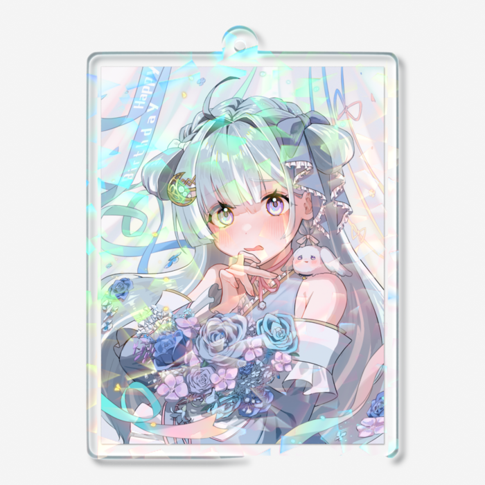 ホログラムアクリルキーホルダー - 70 × 70mm