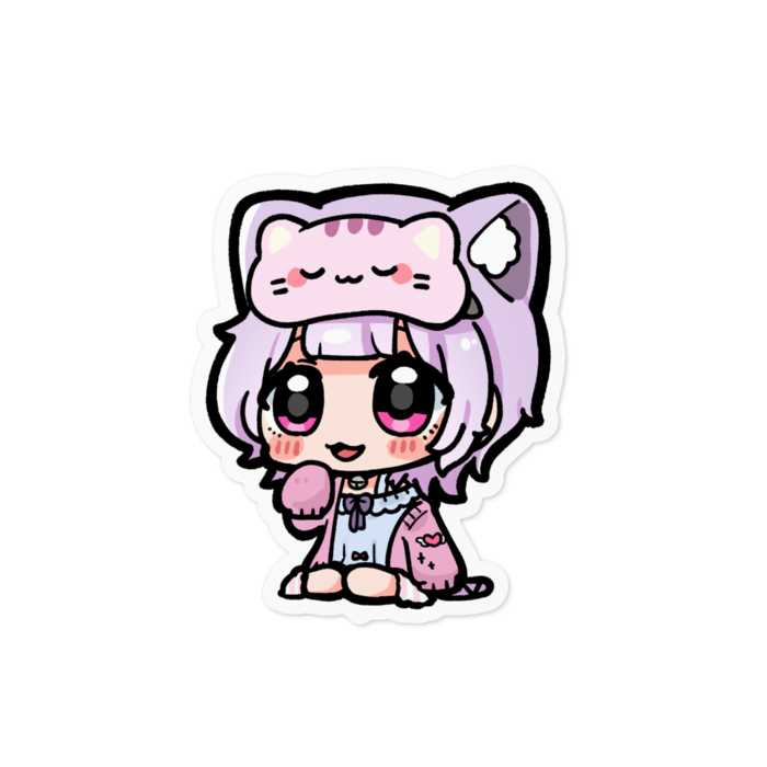 ステッカー（座る） - 100 x 100 (mm)(1)