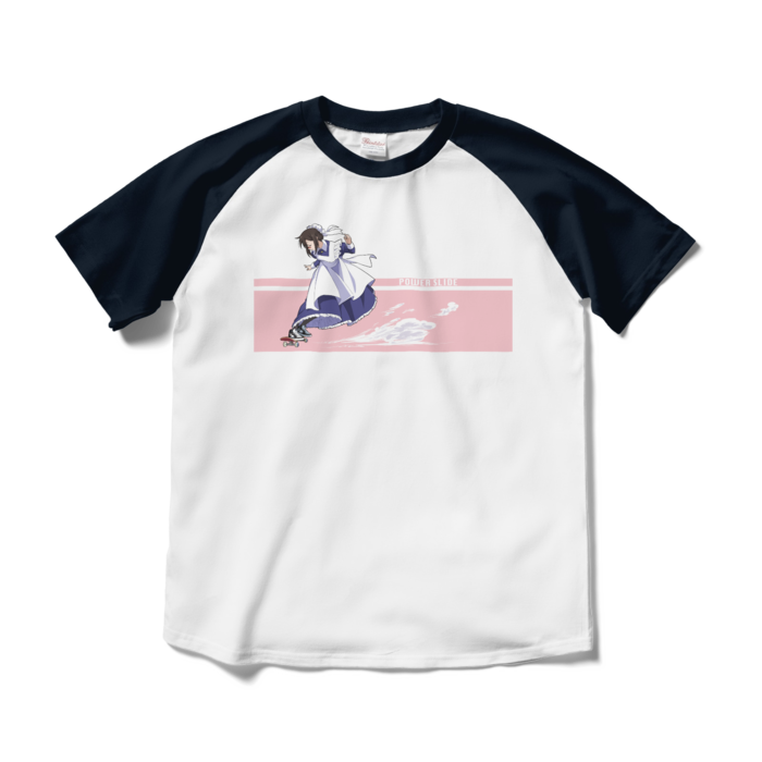 ラグランTシャツ - M - ホワイト×ネイビー