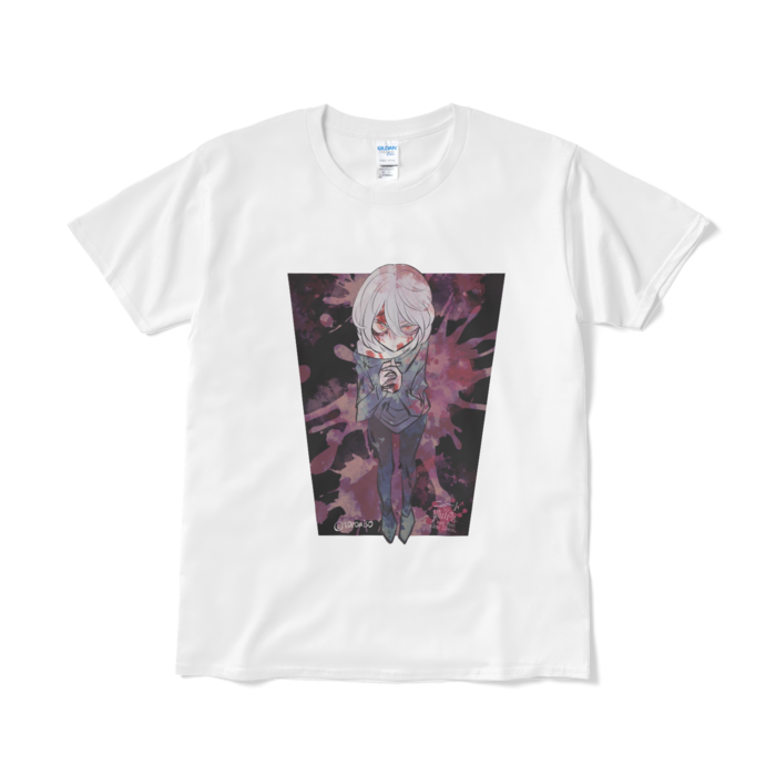 Tシャツ (ゆーり/白&黒)- L - ホワイト