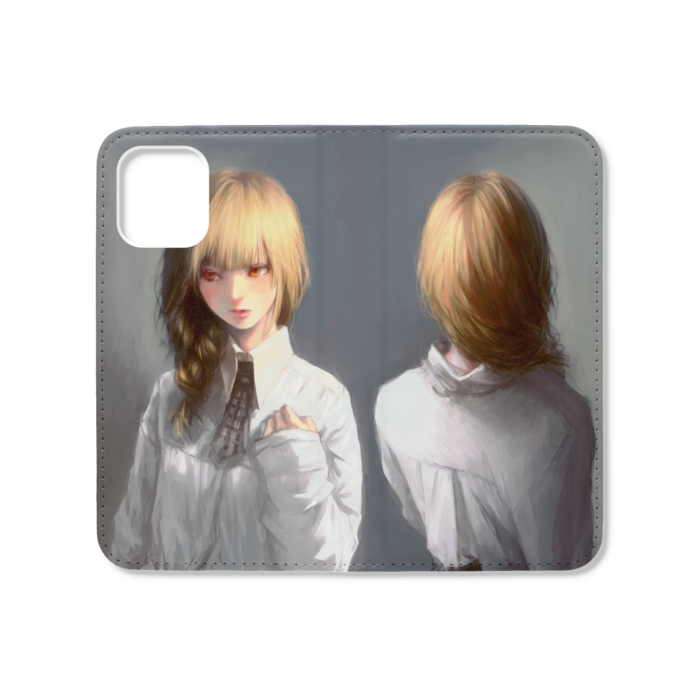 手帳型iPhoneケース(ベルトなし) - iPhone12 mini - ストラップ穴 なし