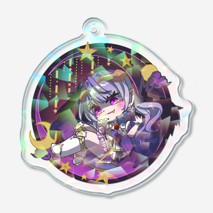 ホログラムアクリルキーホルダー - 50 × 50mm