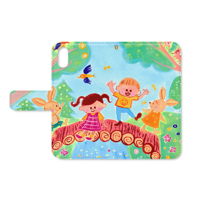 手帳型iPhoneケース - iPhone XS / X - ストラップ穴 あり