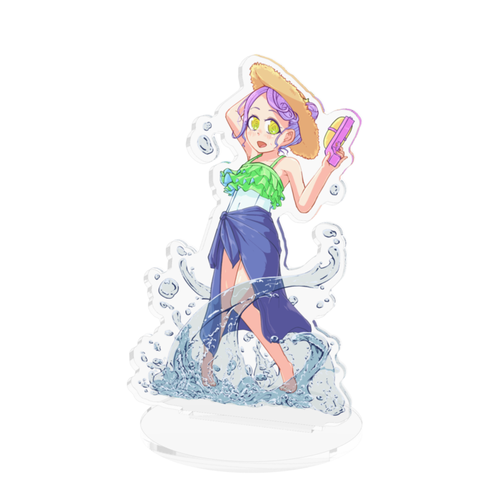 麦わら＆パレオアクリルフィギュア - 100x100mm