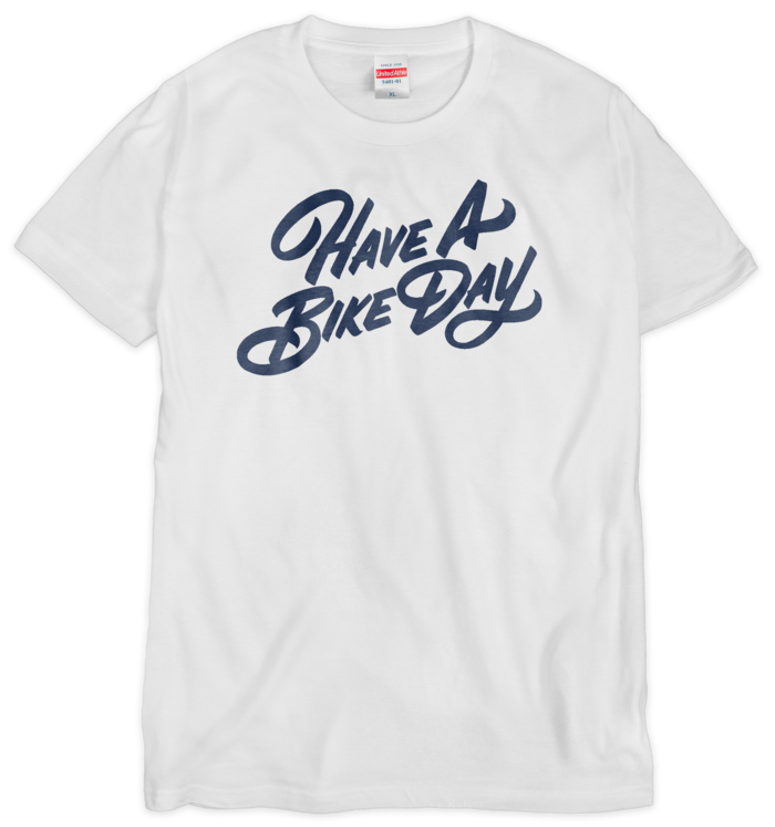 Tシャツ(シルクスクリーン印刷) - XL - ④ホワイト/ネイビー