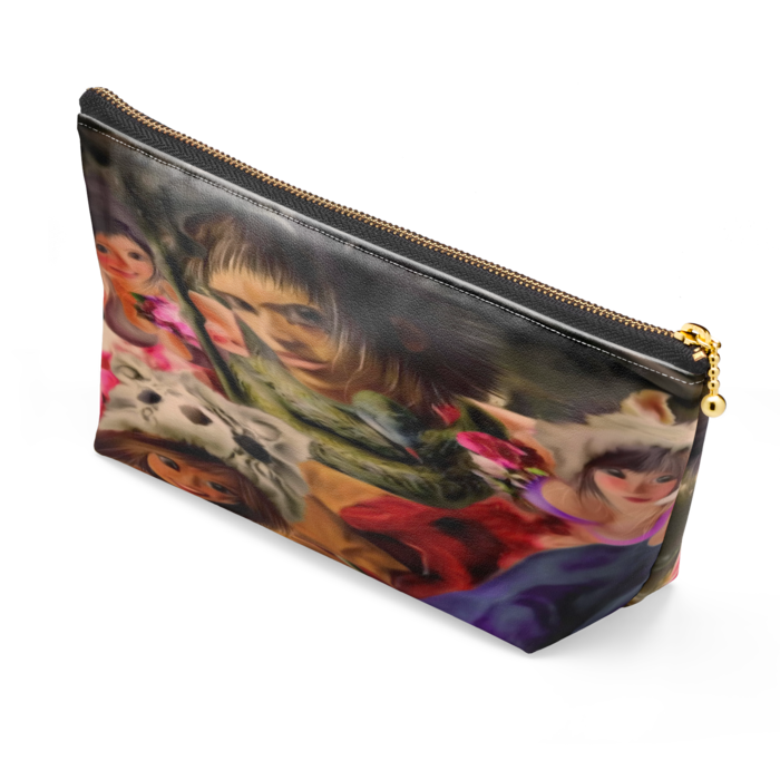 ポーチ - 長さ21.5cm / 高さ10cm - ブラック