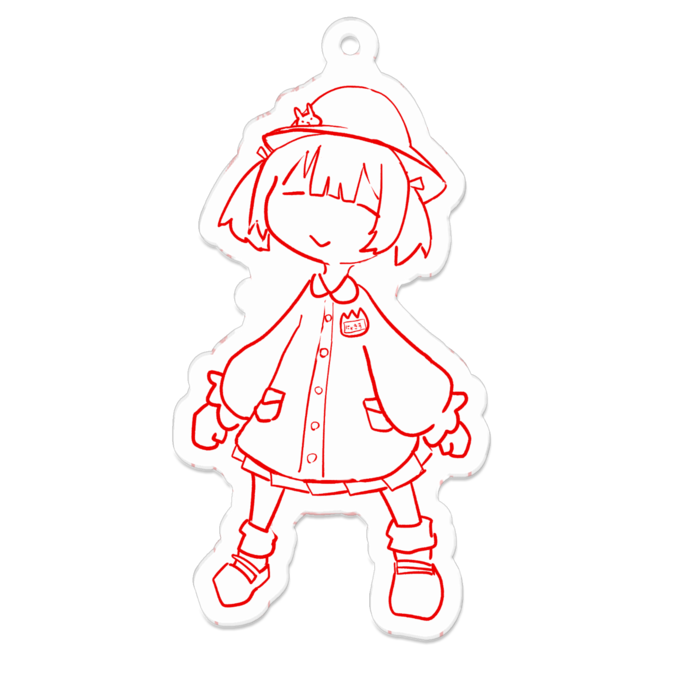 アクリルキーホルダー（コーティング） - 70 x 70 (mm)