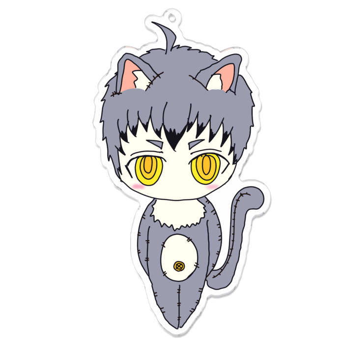 猫山ちょるえもんアクリルキーホルダー - 100 x 100 (mm)