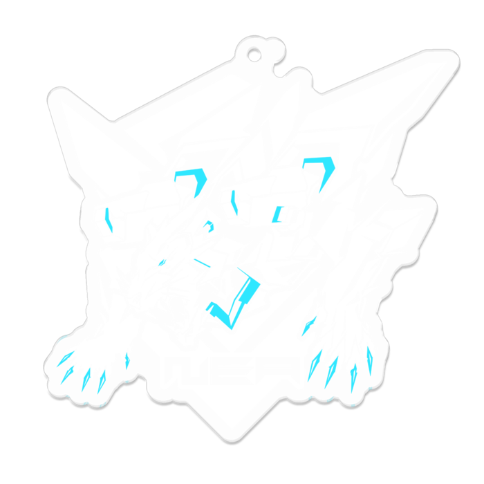 アクリルキーホルダー白 - 70 x 70 (mm)