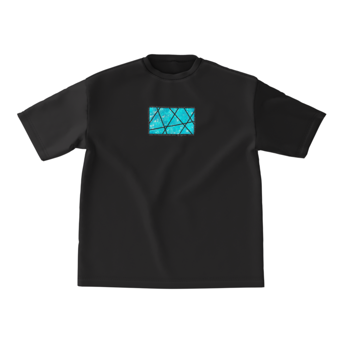 ビッグシルエットTシャツ - M - 正面(1)（黒）