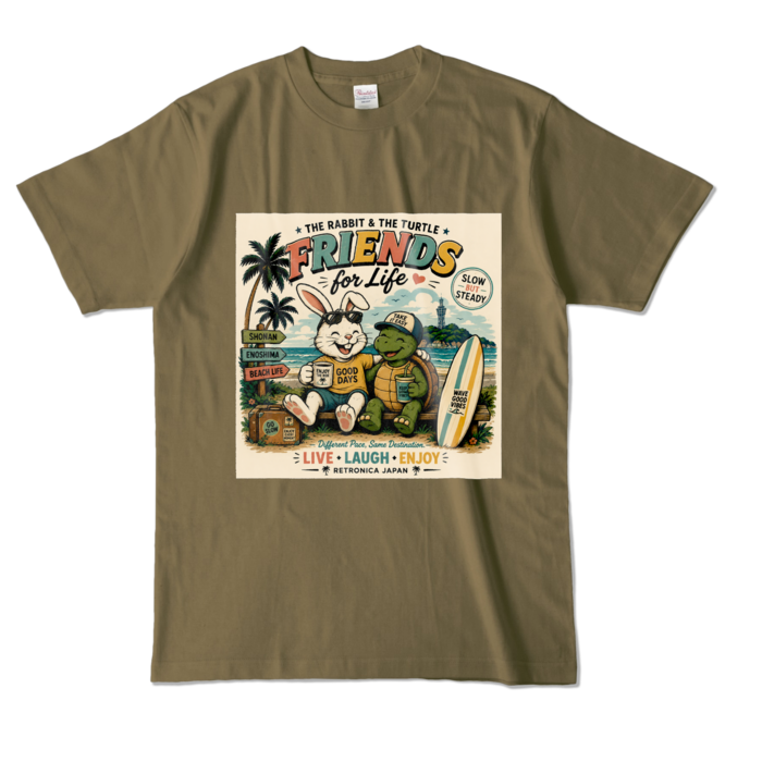 カラーTシャツ - L - オリーブ (濃色)