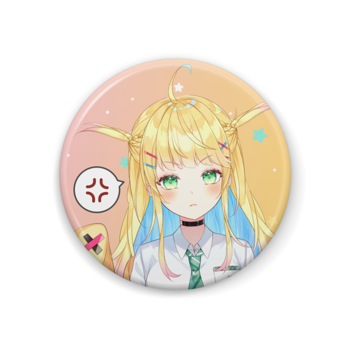 「怒」缶バッジ - 44mm