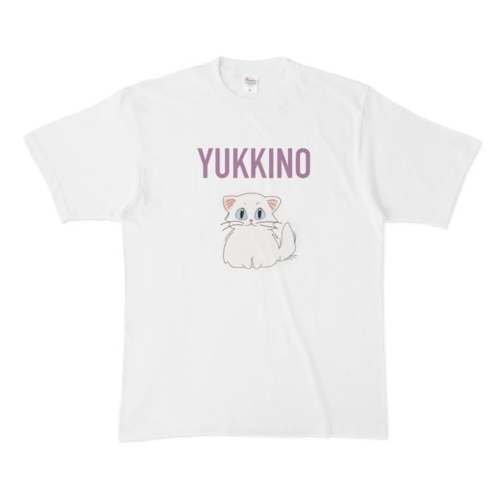 Tシャツ - XL - 白 - 紫文字