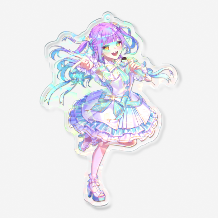 ホログラムアクリルキーホルダー - 100 × 100mm