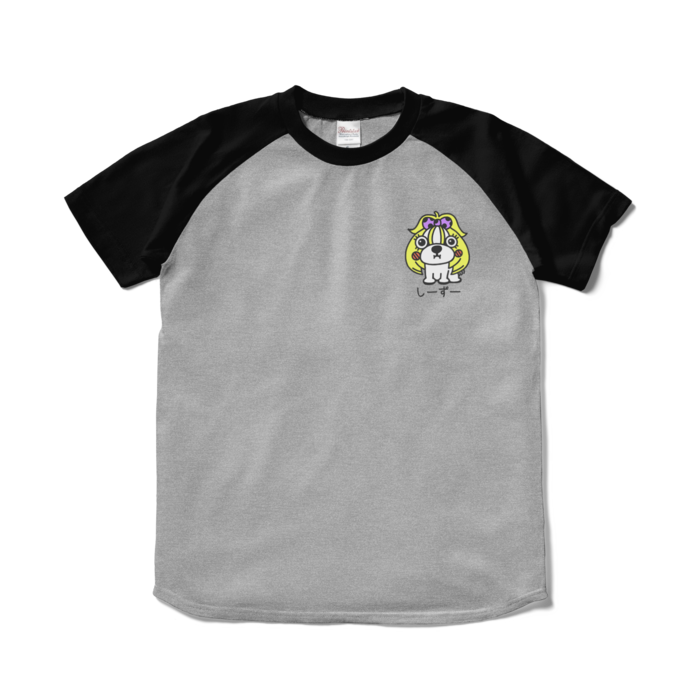 ラグランTシャツ - S - 杢グレー×ブラック