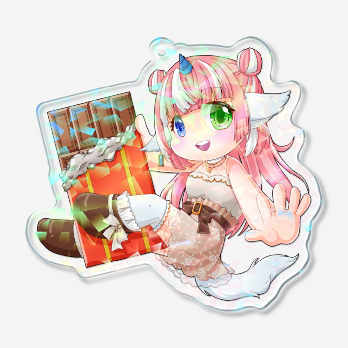 ホログラムアクリルキーホルダー - 70 × 70mm