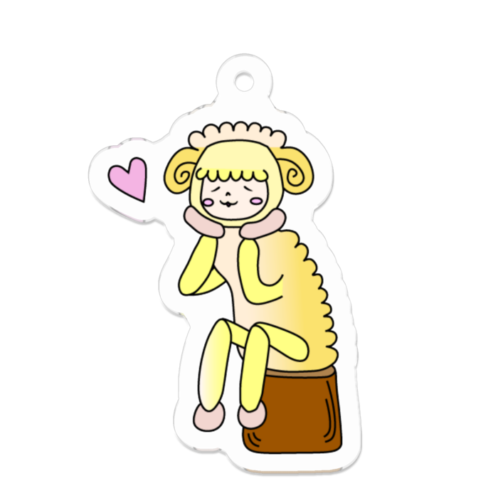 アクリルキーホルダー(コーティング) - 50 x 50 (mm)