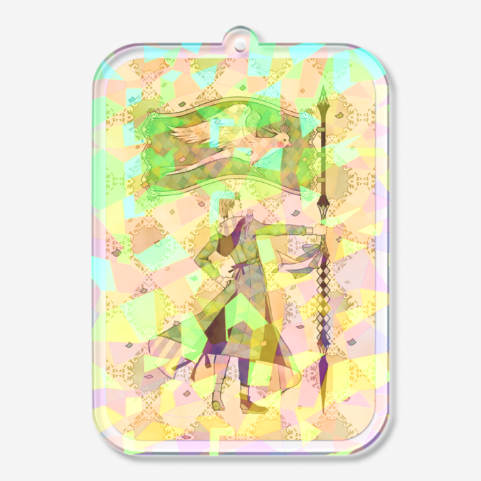 ホログラムアクリルキーホルダー - 70 × 70mm