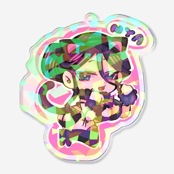 ホログラムアクリルキーホルダー - 70 × 70mm(1)