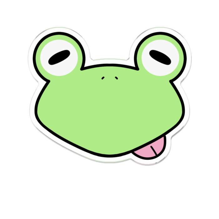 ベロ出しカエル - 70 x 70 (mm)