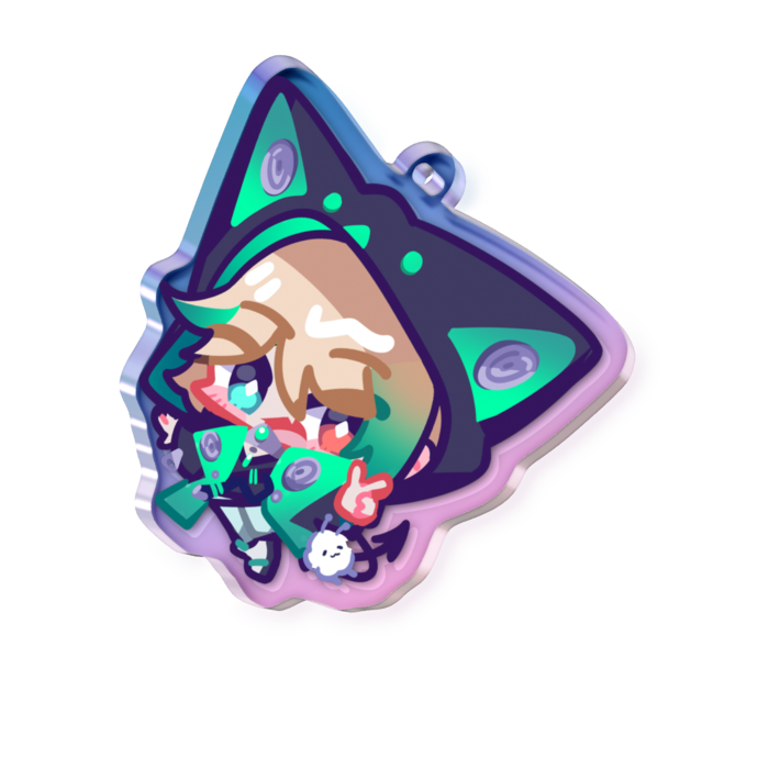 オーロラアクリルキーホルダー - 50 × 50mm