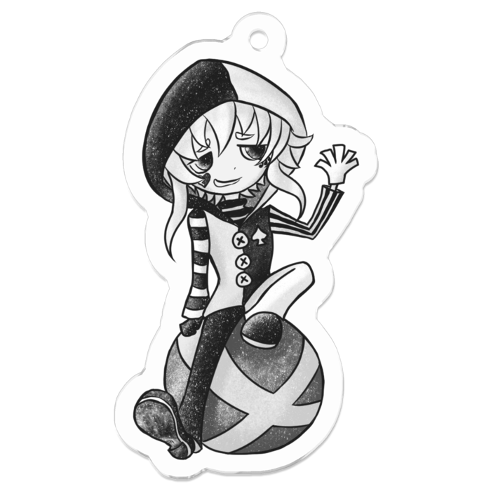 玉乗りピエロ★50 x 50 (mm)