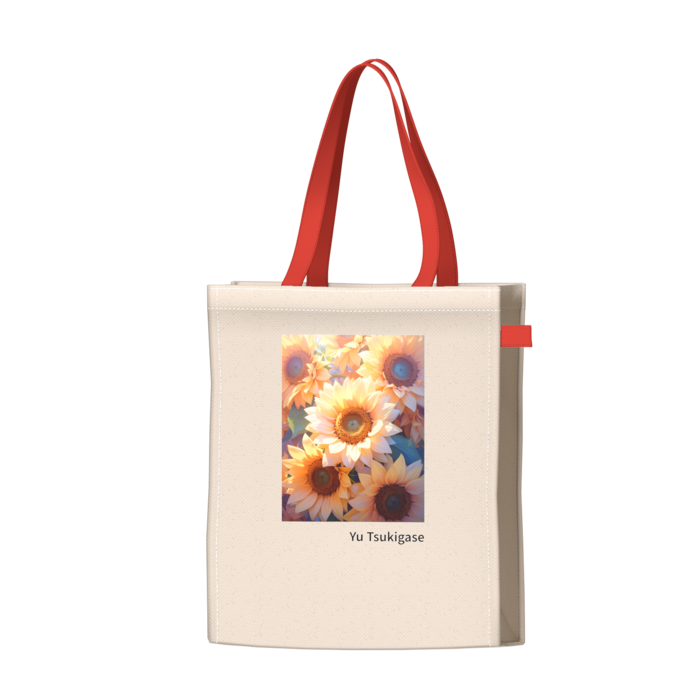ツートンカラーバッグ - レッド - W34 × H41 × D14cm