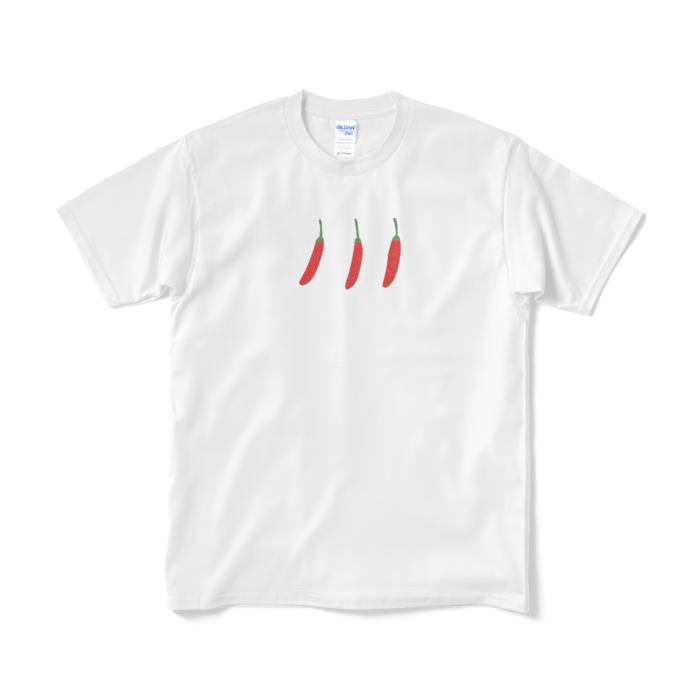 赤とうがらし（文字なし）Tシャツ - M - ホワイト