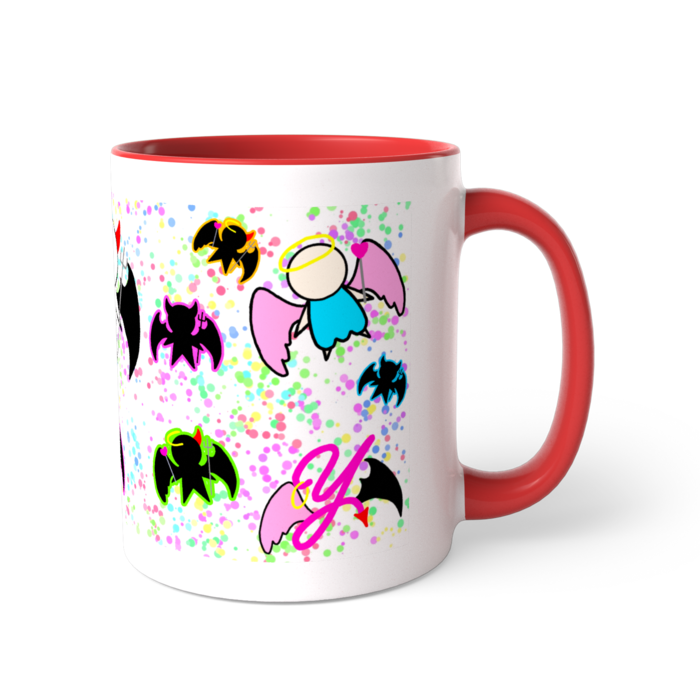 【レッド】ツートンカラーマグカップ