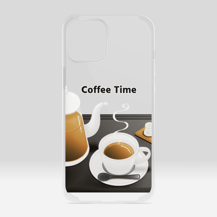 クリアiPhoneケース　珈琲　iPhone 12ProMax