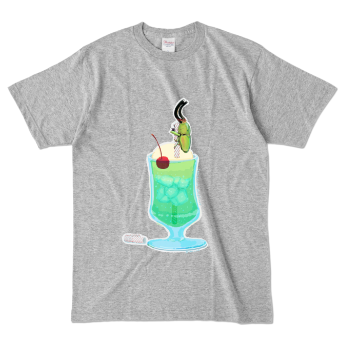 カラーTシャツ - L - 杢グレー (濃色)
