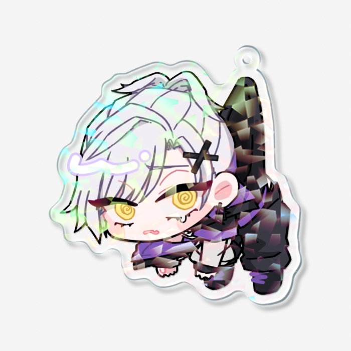 ホログラムアクリルキーホルダー - 70 × 70mm