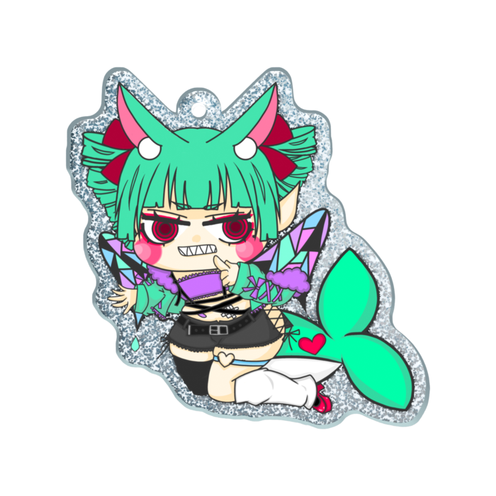 ラメアクリルキーホルダー - 50 × 50mm