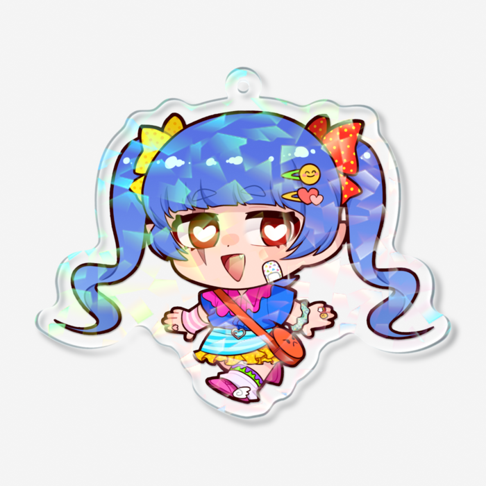 ホログラムアクリルキーホルダー - 70 × 70mm