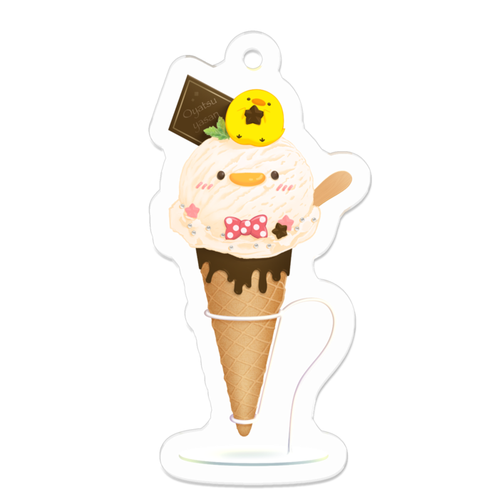 アイスクリームアクキー - 50 x 50 (mm)