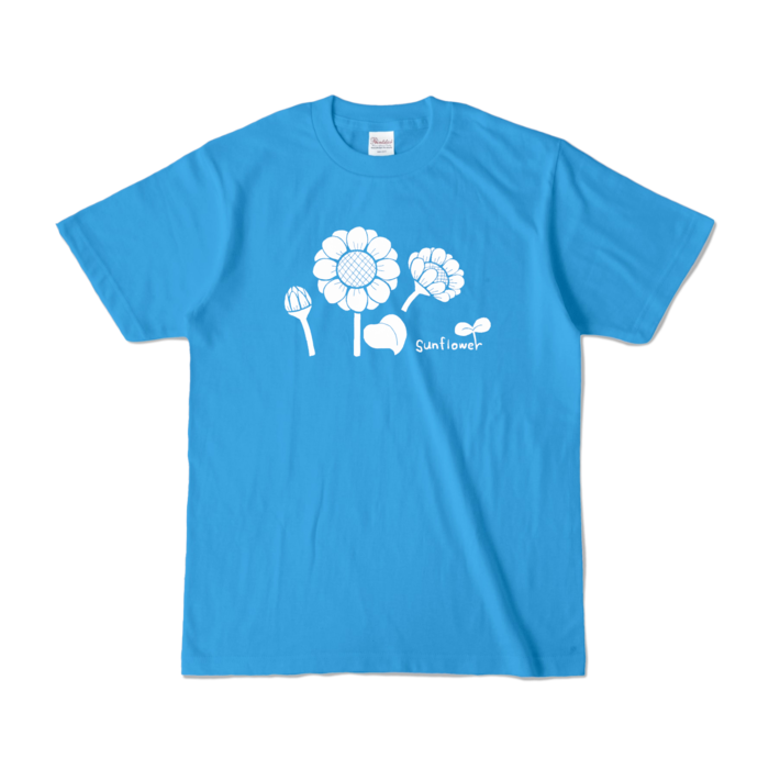 ひまわりカラーTシャツ - S - ターコイズ (濃色)