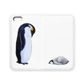 親子ペンギン 手帳型ipケース ベルトなし アトリエパンプキン Booth