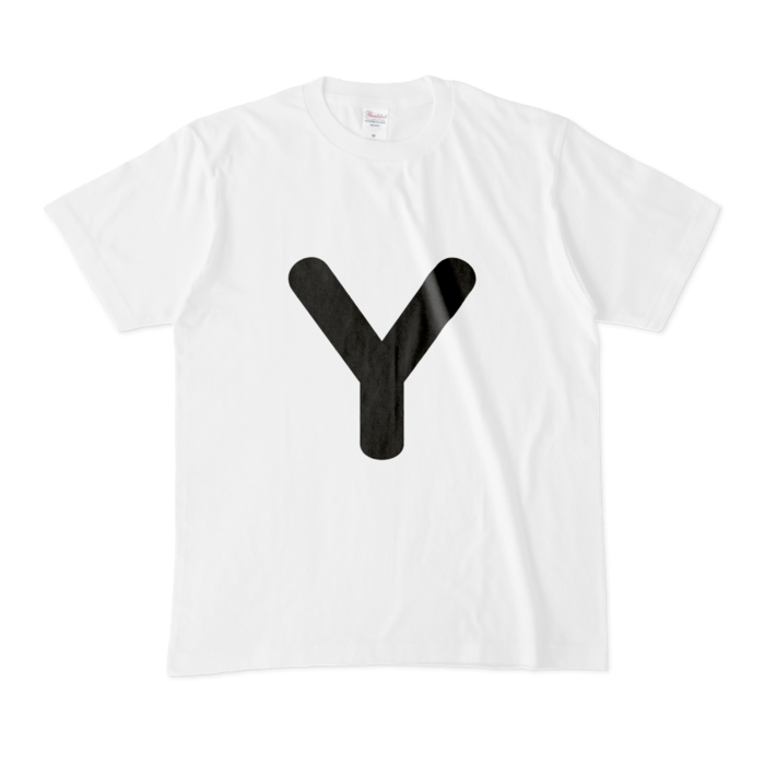 「Y」(大文字)Tシャツ - M - 白