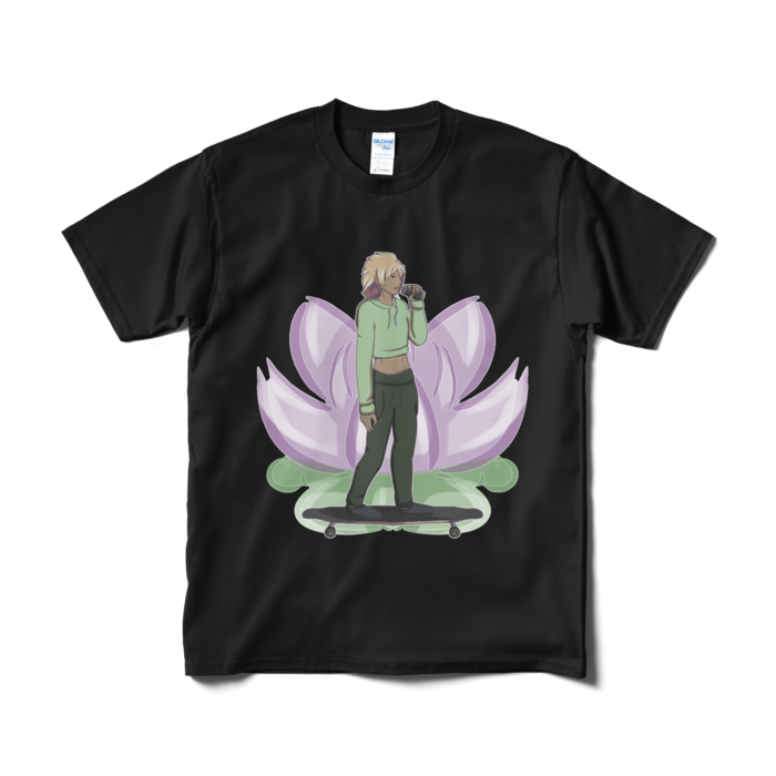 Tシャツ（短納期） - M - ブラック　背景付き