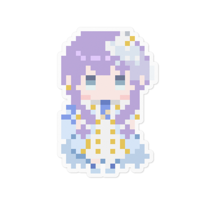 白アイドル衣装…ステッカー - 100 x 100 (mm)