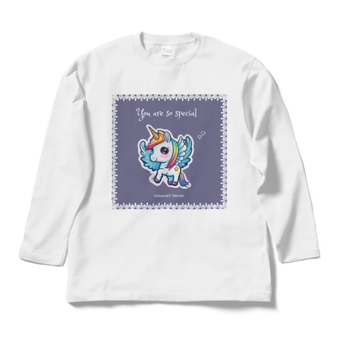 ユニコーンロングスリーブTシャツ - L - ホワイト