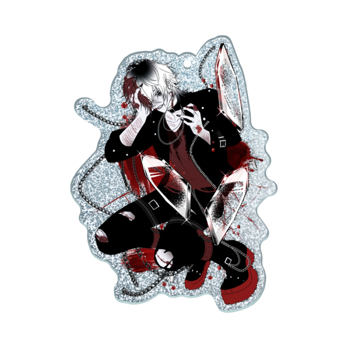 ラメアクリルキーホルダー - 70 × 70mm