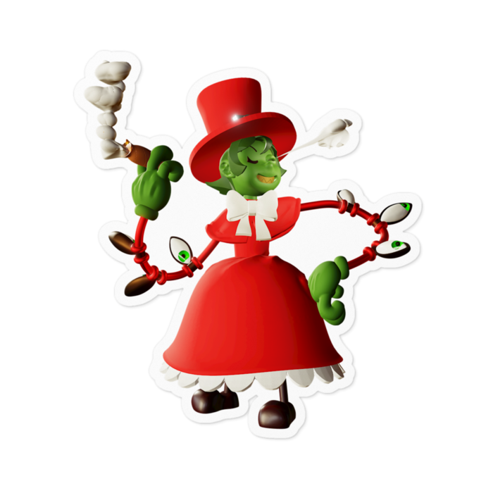 ステッカー - 100 x 100 (mm) ホワイト