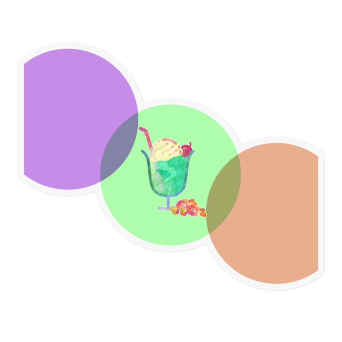 ステッカー - 100 x 100 (mm)