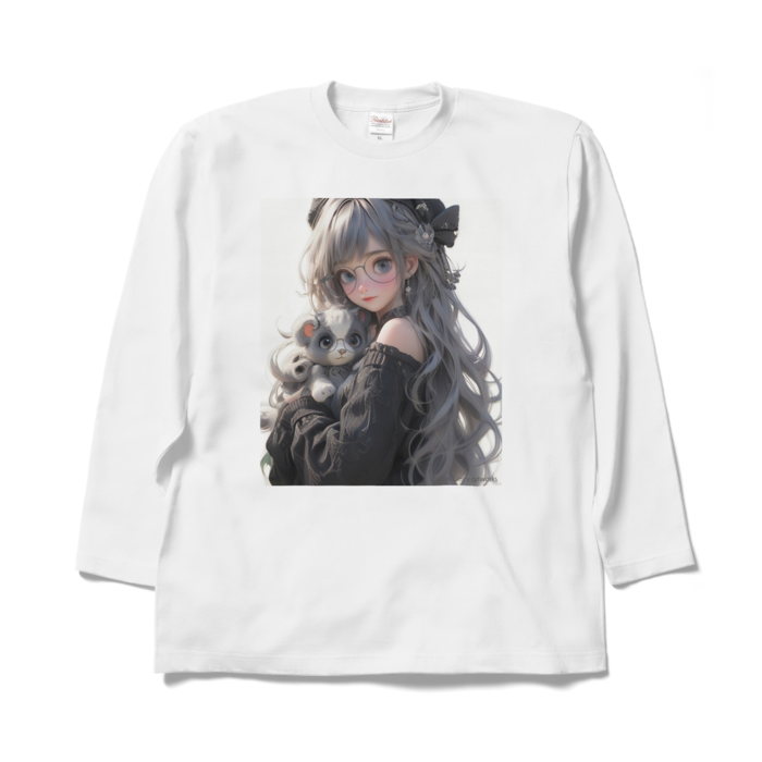 ロングスリーブTシャツ 　typeB- XL - ホワイト(1)